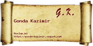 Gonda Kazimir névjegykártya